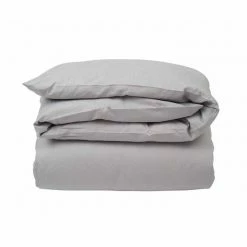 LEXINGTON Hotel Sateen Jacquard Bettdecken-Bezug - 135x200 Cm - Gray