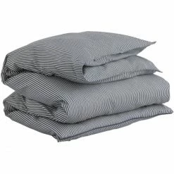 GANT Yarn Dyed Stripe Bettdeckenbezug Aus Baumwollsatin - 135x200 Cm - Evening Blue