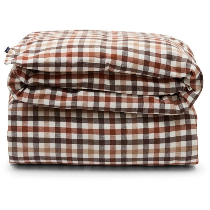 Lexington Checked Bettdecken-Bezug Aus Flanell - 135x200 Cm - Rustic Brown/off White 1 Lexington Checked Bettdecken-Bezug Aus Flanell - 135x200 Cm - Rustic Brown/off White