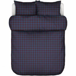 Eleganz Shop 13 Marc O'Polo Rune Bettwäsche Aus Flanell - 155x220 / 80x80 Cm - Dark Navy