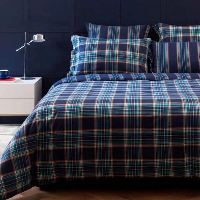 Tommy Hilfiger WOVEN FLANNEL Bettwäsche-Set Aus Flanell - 140x200 / 70x90 (AT) Cm - Evergreen 2 Tommy Hilfiger WOVEN FLANNEL Bettwäsche-Set Aus Flanell - 140x200 / 70x90 (AT) Cm - Evergreen – Bild 2