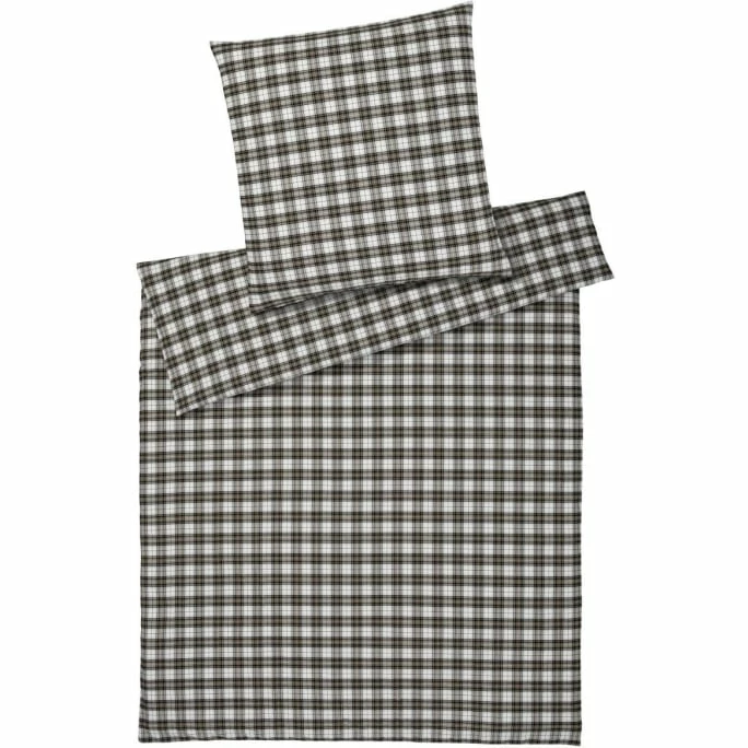 Elegante Hyde Park Bettwäsche-Set Aus Soft-Flanell - 135x200 / 80x80 Cm - Schoko 1 Elegante Hyde Park Bettwäsche-Set Aus Soft-Flanell - 135x200 / 80x80 Cm - Schoko