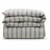 Lexington Striped Bettdecken-Bezug Aus Lyocell/Baumwolle - 155x220 Cm - Gray/off White